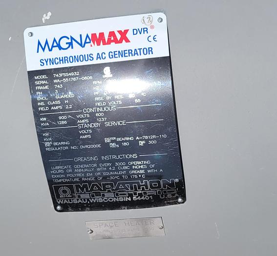 1995 900kW Marathon Magna MAX 743FSS4932