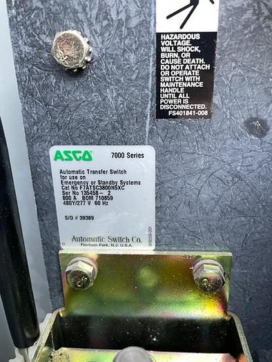 Used 800 Amp ASCO ATS