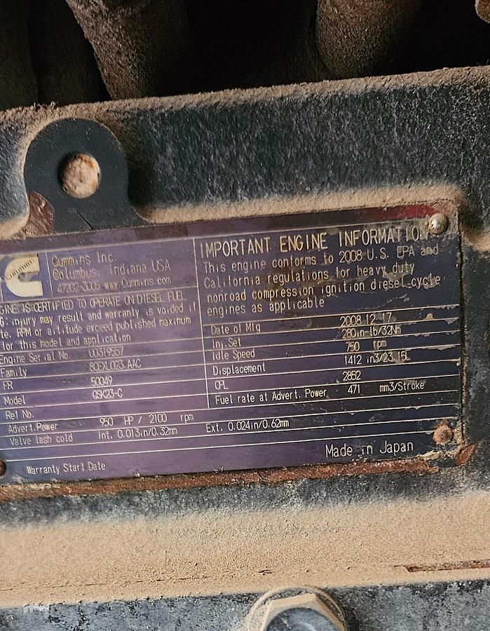 Used Cummins QSK23-C Hydraulic Pump