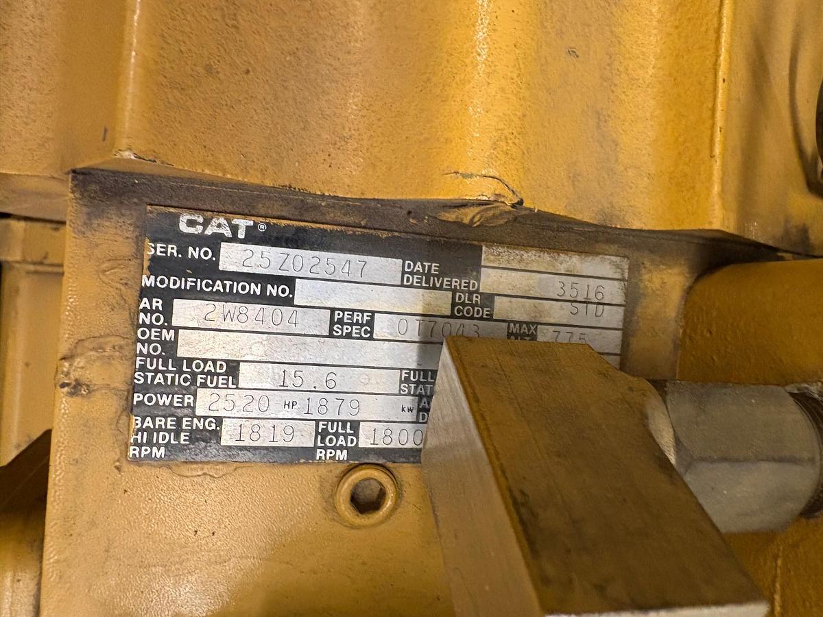 Used 1991 Caterpillar 1750kW Generator Good Running Unit
