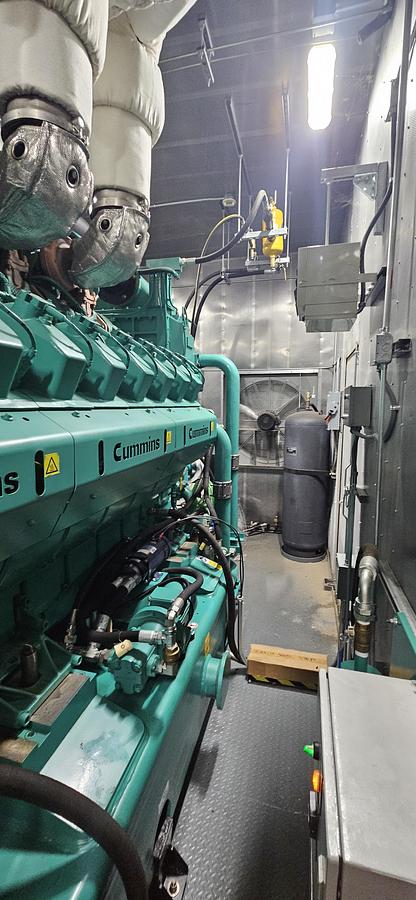 Used Cummins C2000N6CB 480V Gas Generator Set 65dBA at 23ft Enclosure