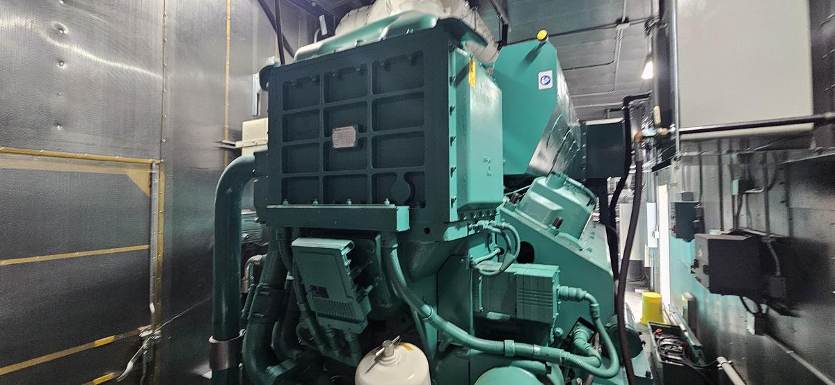 Used Cummins C2000N6CB 480V Gas Generator Set 65dBA at 23ft Enclosure