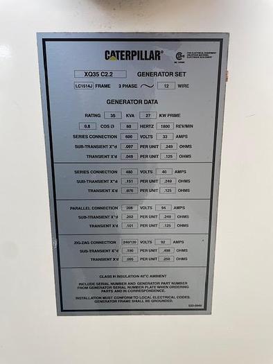 Used XQ35 Caterpillar Mobile Generator