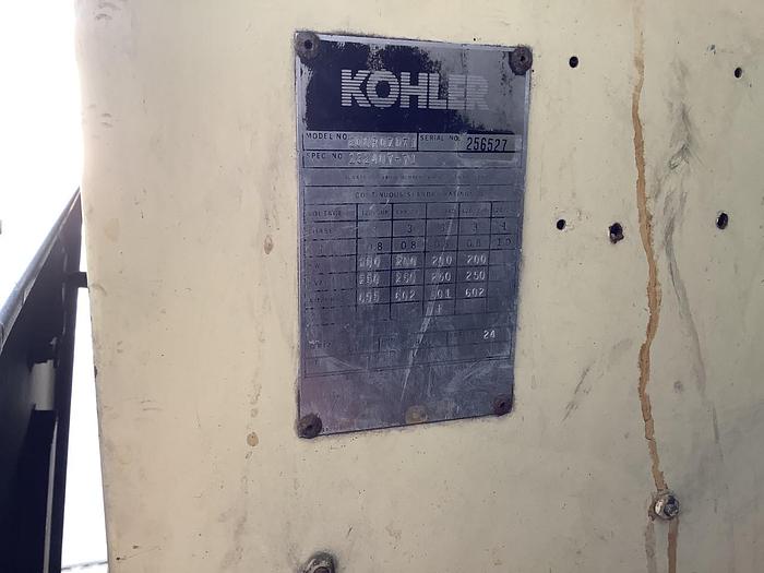 Used Kohler 200kW Generator low hours
