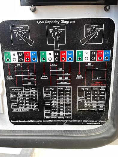 Used G50 Doosan Mobile Generator Tier 4