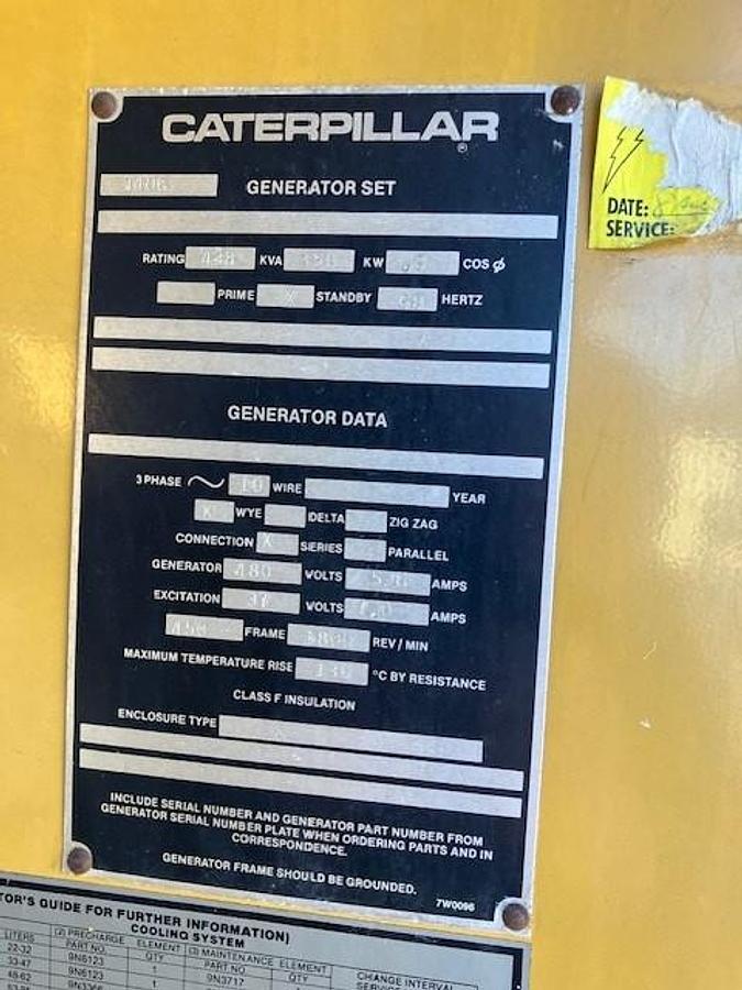 Used Caterpillar 350kW Generator 3406 Engine