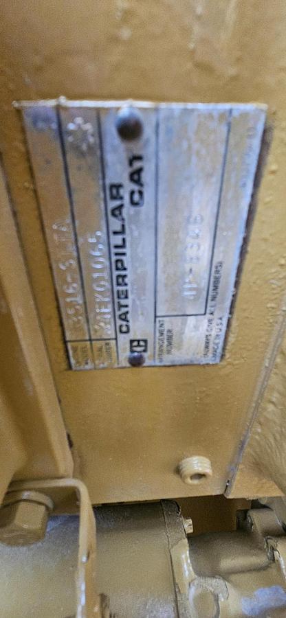 Used 1990 Caterpillar G3516 4160 volt good running high hour take outs