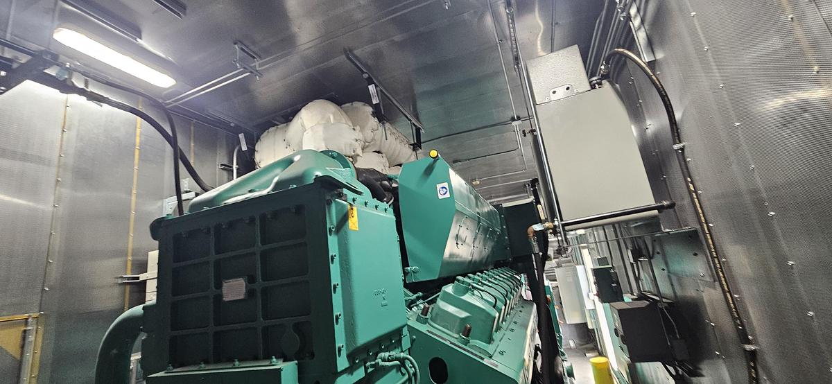 Used Cummins C2000N6CB 480V Gas Generator Set 65dBA at 23ft Enclosure