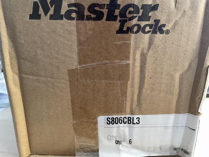 Lot of 6 MASTER LOCK S806CBL3 Adjustable Cable Lockout, 3 ft,4 Locks Max