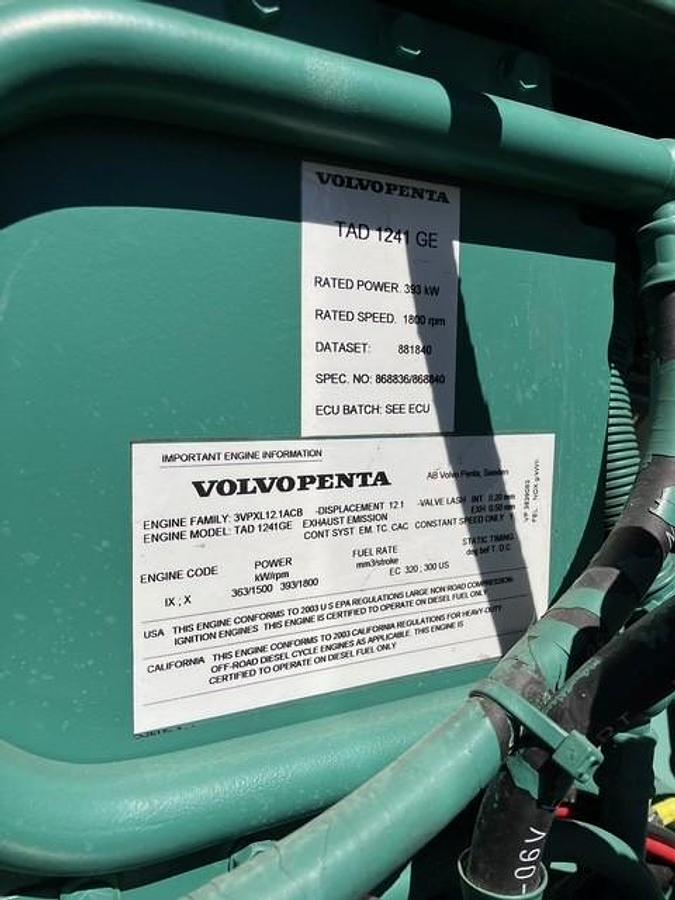 Used 2004 Baldor 400kW Generator--low hours