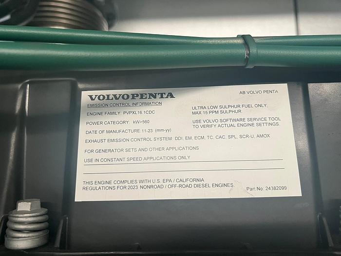 2024 New 1100kW Standby Twin Pack Volvo Tier4 Final Diesel Generator