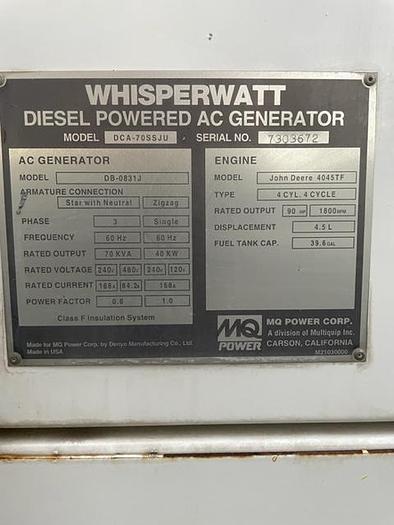 Used Lot of 11 Generators, Multiquip, Generac, Caterpillar, all Load Banked