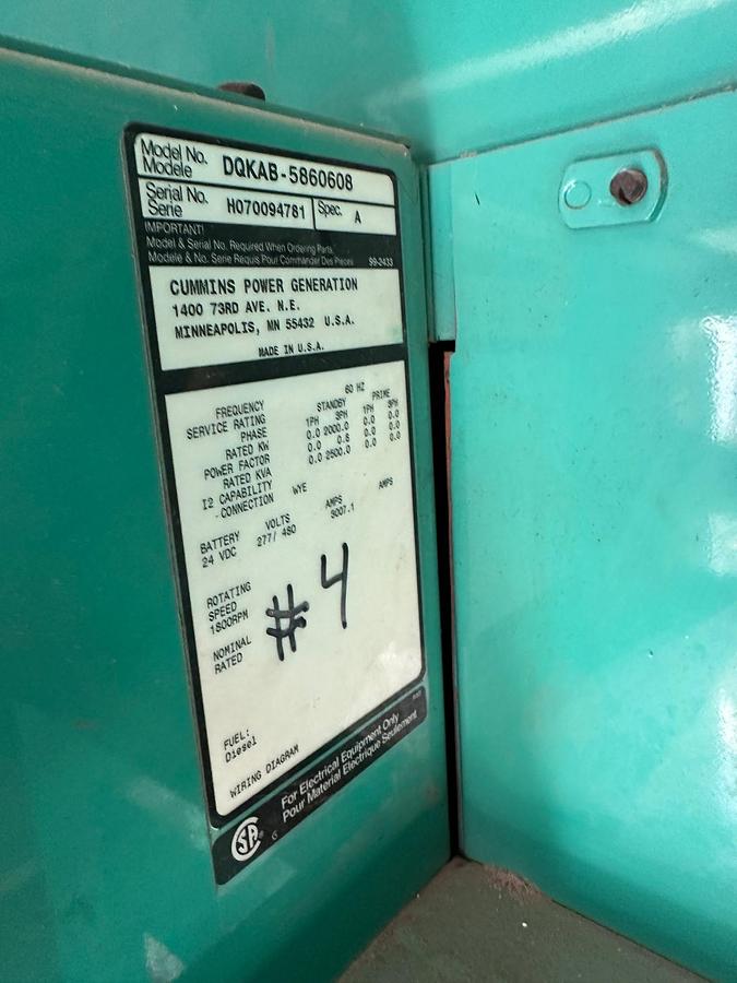 Used 2007 Cummins DQKAB TIER2