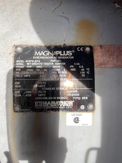 Used 250 kW Triton/Volvo Generator Set