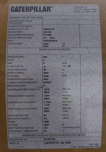 2024 Caterpillar G3520H