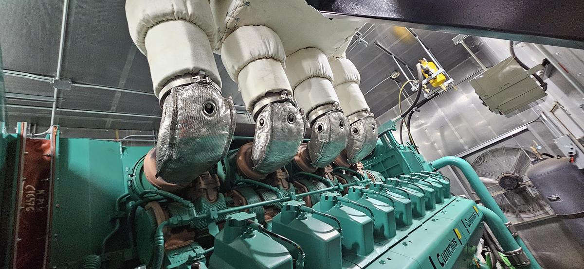 Used Cummins C2000N6CB 480V Gas Generator Set 65dBA at 23ft Enclosure