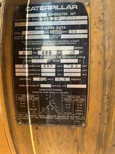 Used 1989 Caterpillar G398  500kw