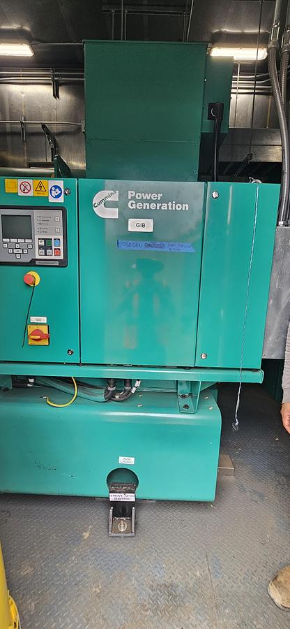 Used Cummins C2000N6CB 480V Gas Generator Set 65dBA at 23ft Enclosure