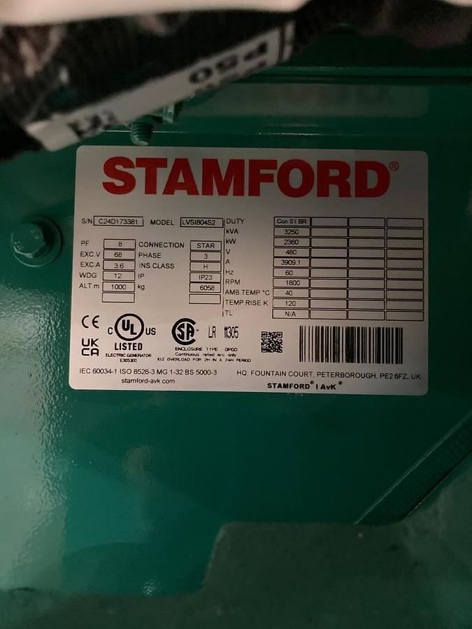 Used Stamford Alternators LVSI804S2 2600kW