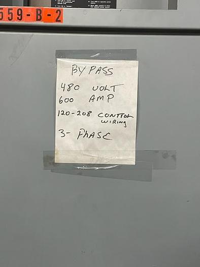 Used GE Zenith ATS 600 Amp Transfer Switch