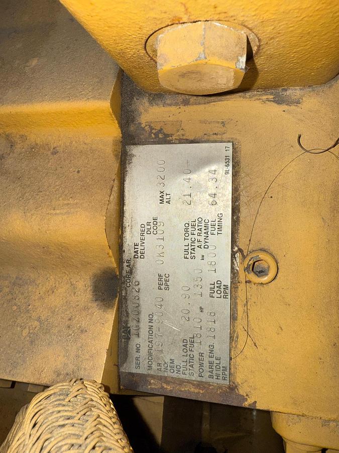 Used Caterpillar 3512B Generator 1250kW