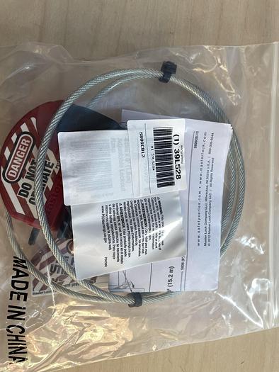 Lot of 6 MASTER LOCK S806CBL3 Adjustable Cable Lockout, 3 ft,4 Locks Max