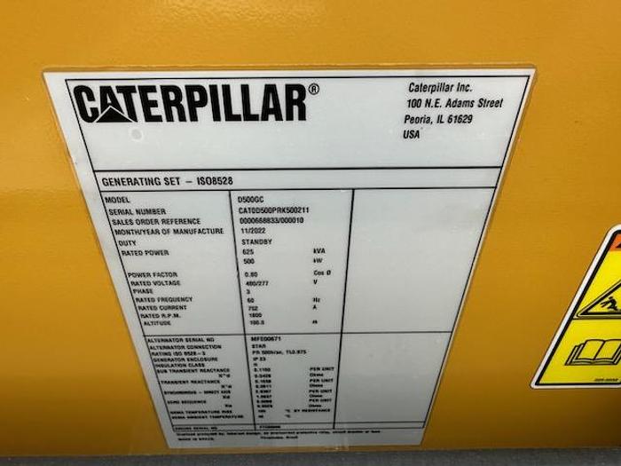 2023 Caterpillar 500kW Generator
