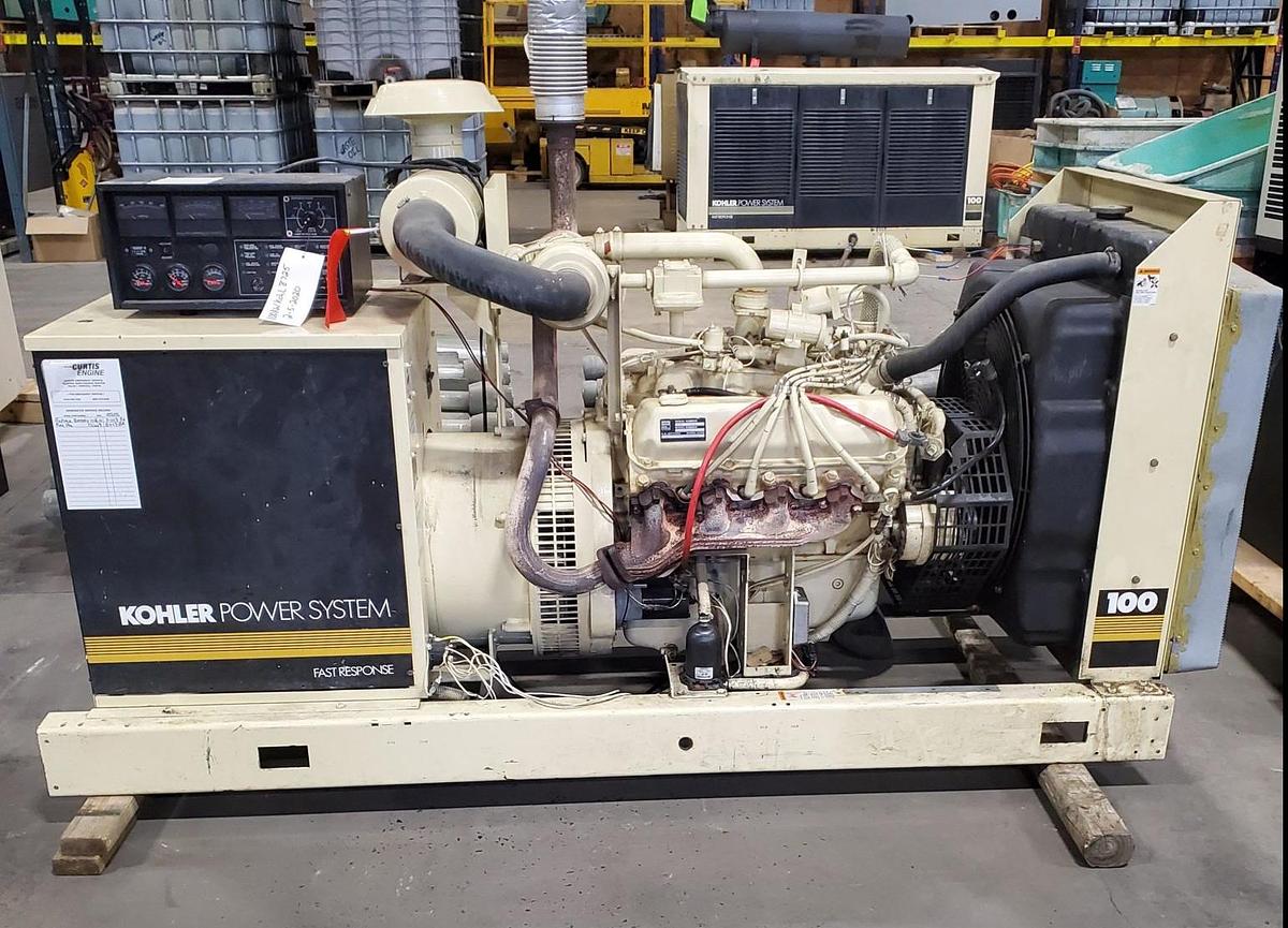 Used Kohler 100kW NG Generator 100RZ282