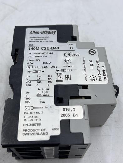 Used Allen-Bradley 140M-C2E-B40 Ser D