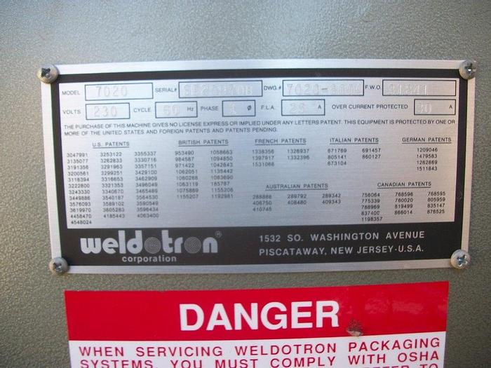 Used Tunnel, Shrink, Weldotron, Mdl 7020, 16" x 29" x 9" #C741494