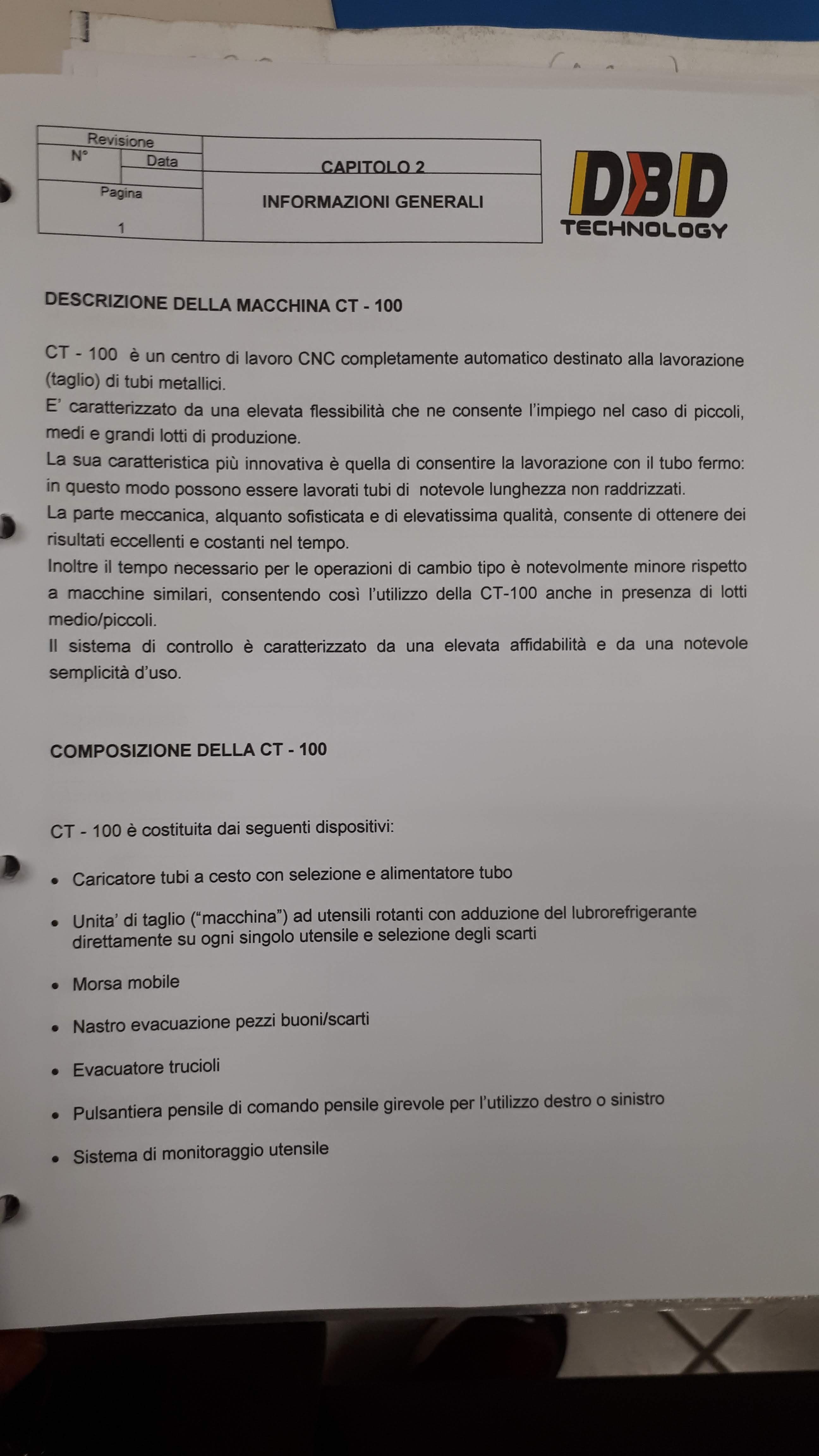 D'occasion DBD T100 CNC