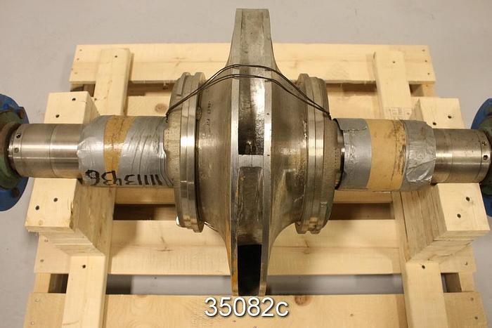 Used Goulds 3415 Pump Rotating Assembly, 10x12x22, 5 Vane 21.5" Diameter Impeller #35082