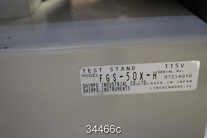 Used Shimpo FGS-5OX-H Digital Force Gauge and Test Stand #34466
