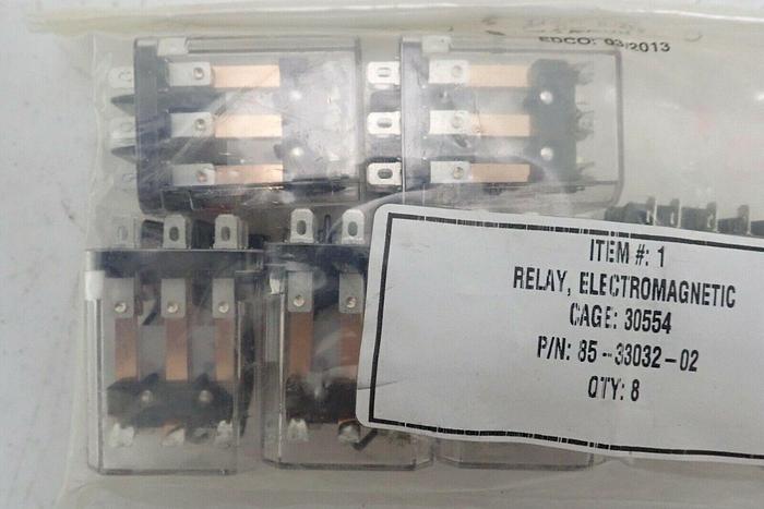 Used Lot of 8 Schneider? 85-33032-02 Electromagnetic Relays