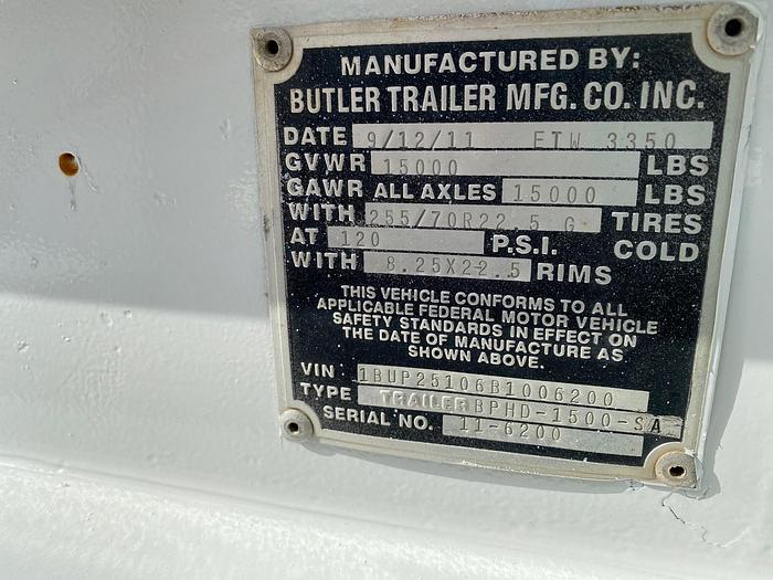 Used Butler BPHD 1500 SA EB Extendable Pole Trailer - 06200