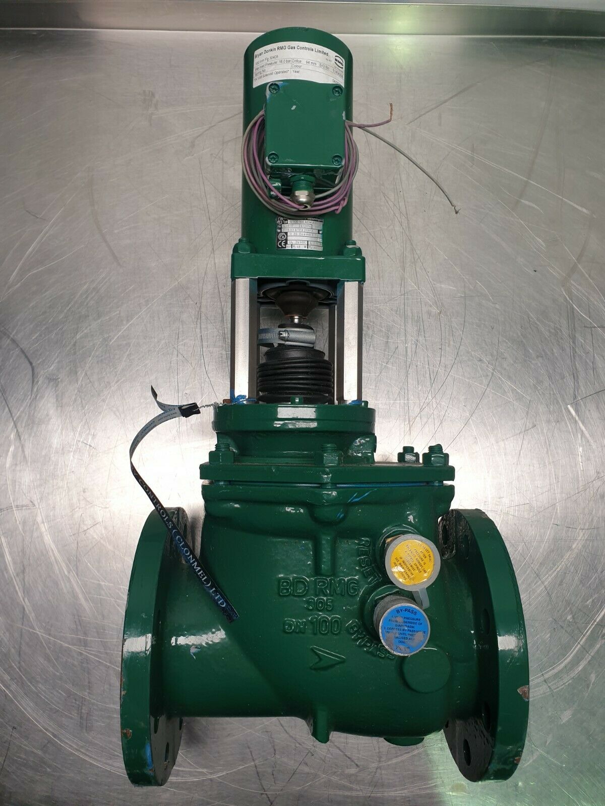 Used BD RMG Bryan Donkin 100mm Fig 30405 Gas Shut Off Valve 305