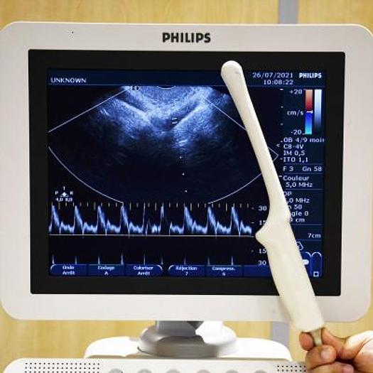D'occasion Echographe PHILIPS HD7 (générale et gynécologique)