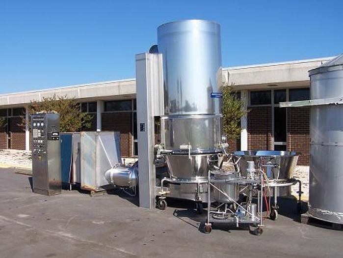 Used AEROMATIC 200 KG SANITARY FLUID BED SPRAY GRANULATOR – 316 S/S (#9705)