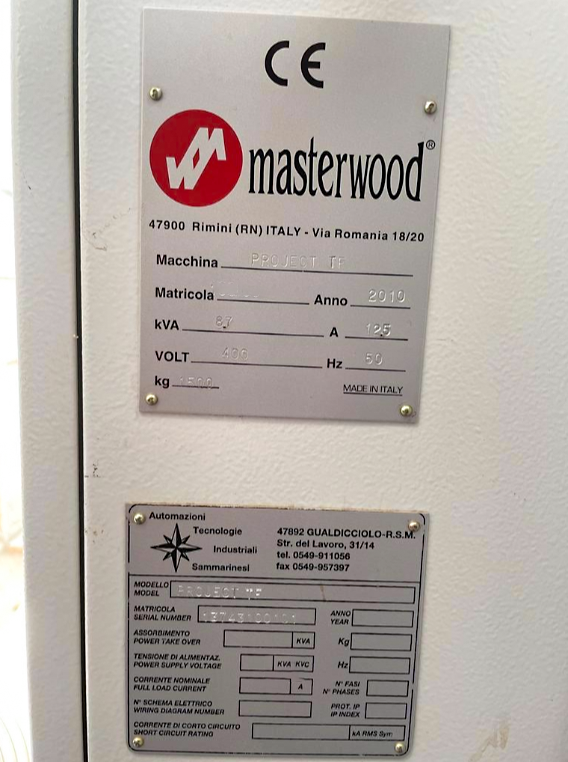 Used Masterwood Project TF - CNC Machining Center - 2010