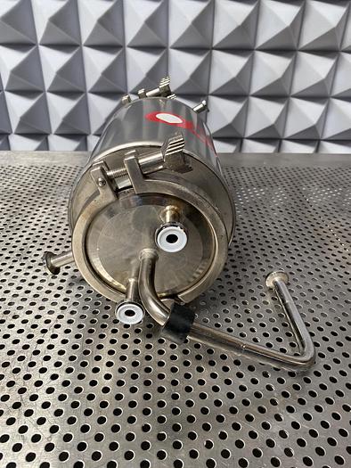 Used Stainless Steel 11" L x 4" Sanitary Fitting Tank w/ 9" Coiled Immersion Element