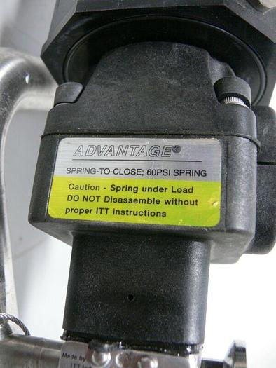 Used ITT Pure-Flo 3/4"-1" 90PSI 3-Way Diaphragm Actuator w/ Westlock Position Monitor