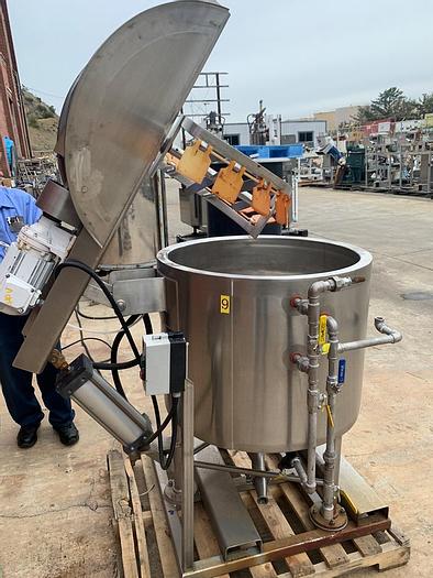 Used Kettle, 60 Gallon, S/st, Jkt, Scrape Agit, Lee, Tilt #S744220