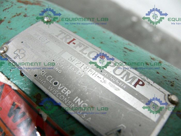 Used Tri-Clover TRI-FLO Pump SP218MH-S w/ 10HP Baldor Industrial Motor CM3711T