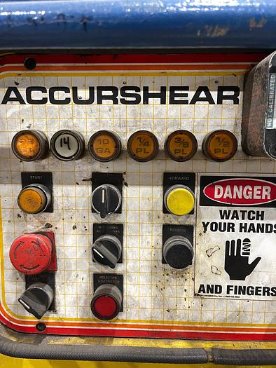 Used 1989 Accurpress 16' x 1/2" Hydraulic Accurshear 850016