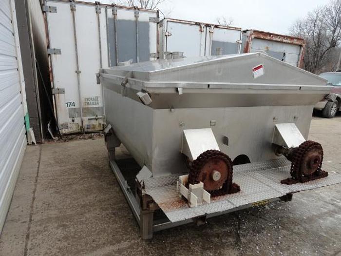 Used FPEC Dual Ribbon Blender, dual door discharge