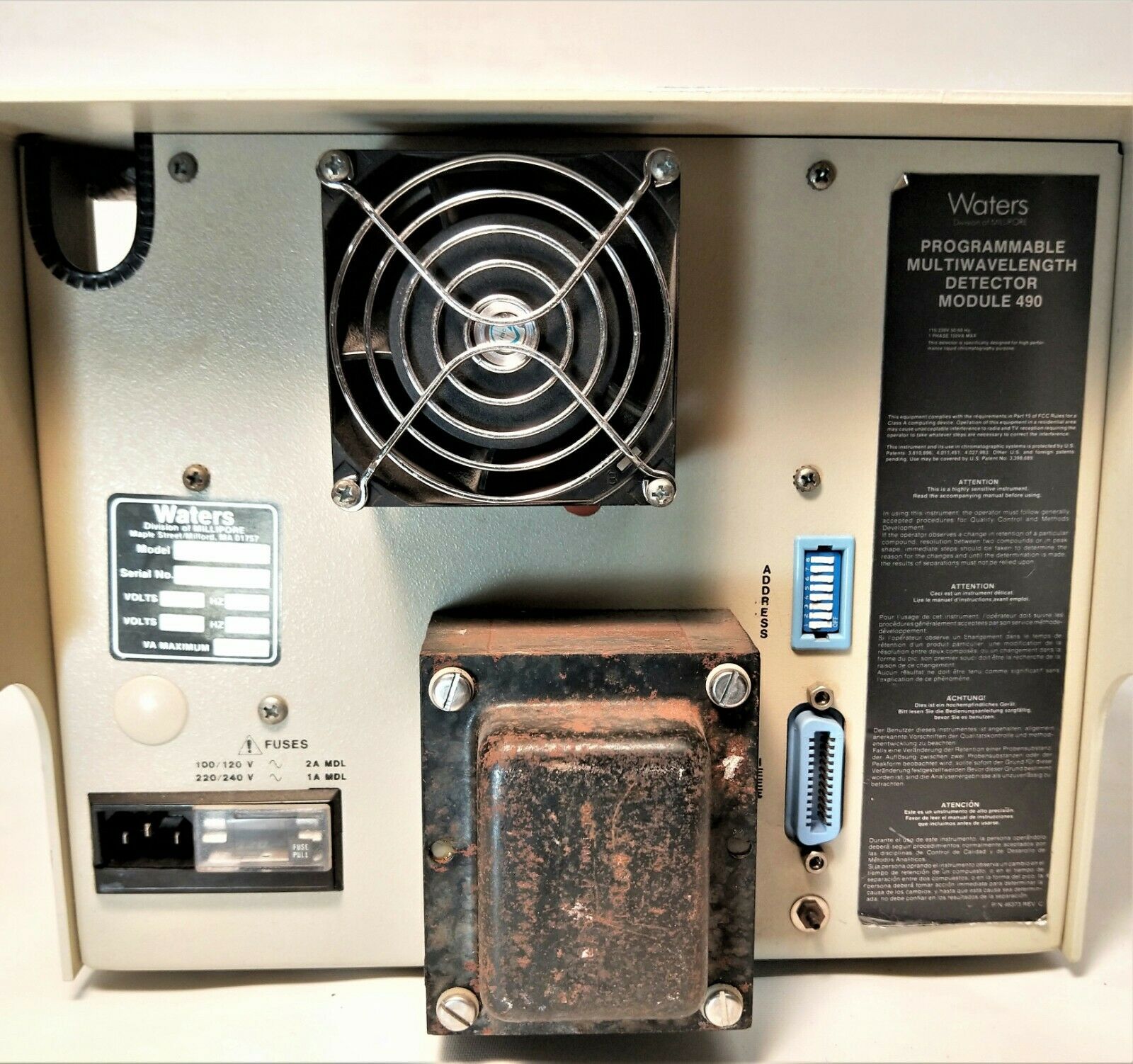 Used Waters M490E Programmable Multiwavelength Detector