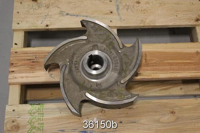 Used Goulds 3175 4x10x14 Pump Impeller, 5-Vane, 12.5" Impeller Diameter, No. 57585 #36150