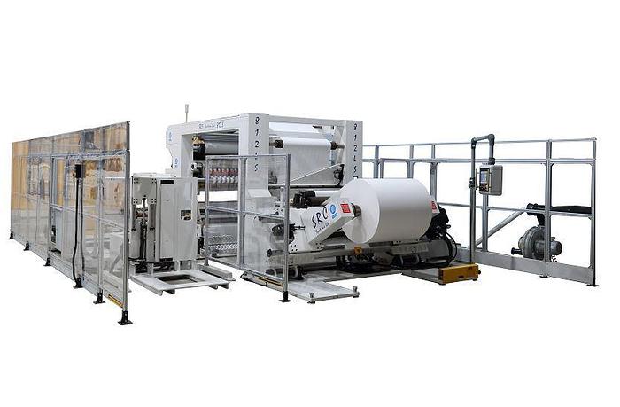 Used 40-60" SRC SYSTEMS LTD. MODEL 812LS SLITTER REWINDER 50" REWIND DIAMETERS