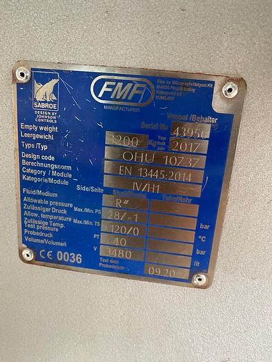 Used 2017 Sabroe OHU 10737 Rotary Screw Compressor