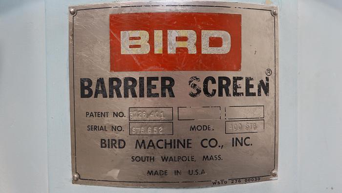 Used Bird 400 STB Pressure Screen #44649